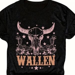 Black Morgan Wallen Graphic T-Shirt New